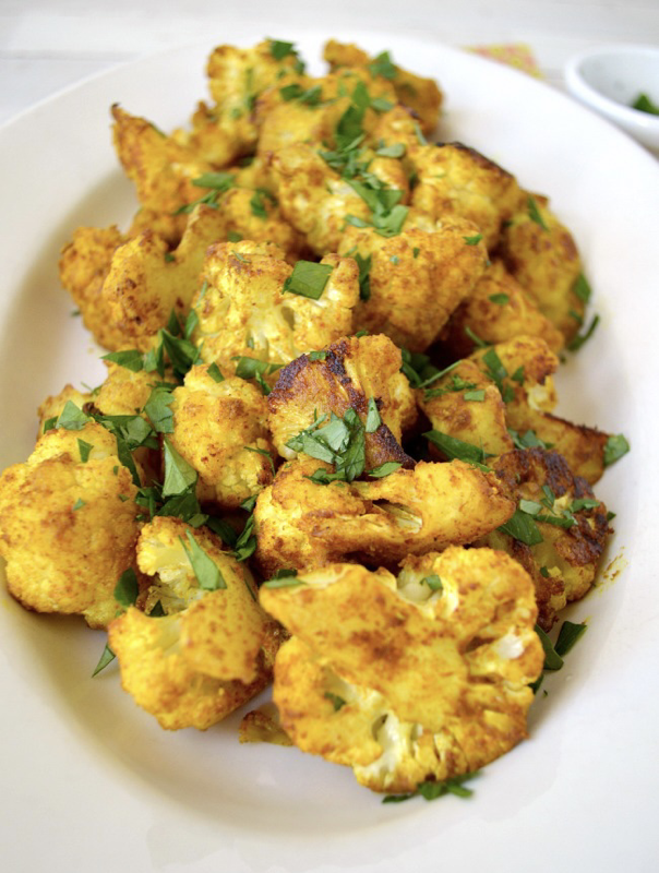 Cauliflower and beans with turmeric
